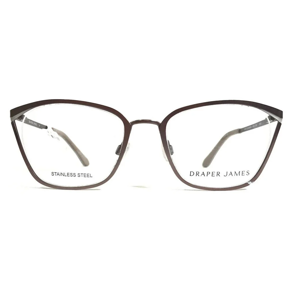 Draper James Eyeglasses Frames DJ5013 201 BROWN Cat Eye Semi Rim 50-19-140